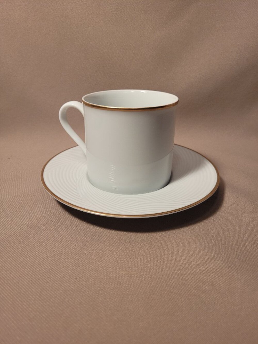 Dansk Tapestries Brocade Gold Cup & Saucer Set EXCELLENT!